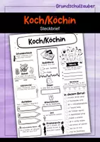 Vorschau - Arbeitsblätter - Steckbrief Koch - Deckblatt