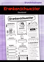 Vorschau - Arbeitsblätter - Steckbrief Krankenschwester - Deckblatt