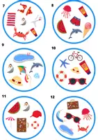 Vista previa - Juegos / Gamificación - SPOT THE COMMON SYMBOL SUMMER. There is only one in common - página 2