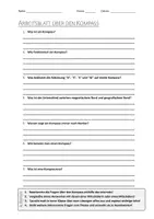 Vorschau - Arbeitsblätter - AB mit Fragen zum Thema "Kompass" + Lösungsblatt + Infografik - Deckblatt