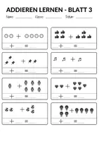 Vorschau - Arbeitsblätter - Addition Komplettpaket Arbeitsblätter - Zahlenraum 10 & 20 (1. Klasse Mathe) - Seite 3