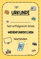 Vorschau - Poster - Urkunde zum verpflichtenden Medienführerschein - Deckblatt
