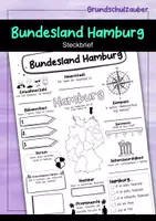 Vorschau - Arbeitsblätter - Steckbrief Bundesland Hamburg - Deckblatt