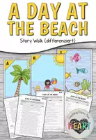 Vorschau - Arbeitsblätter - A Day at the Beach - Story Walk (differenziert) - Deckblatt