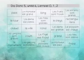 Vorschau - Spiele - Wörter gewinnen Dis Donc 5 unité 6 - Seite 1