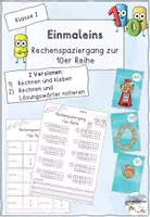 Vorschau - Arbeitsblätter - Rechenspaziergang 10er Reihe (keines Einmaleins) - Deckblatt