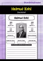 Vorschau - Arbeitsblätter - Steckbrief Bundeskanzler Helmut Kohl - Deckblatt