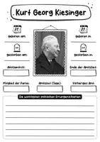 Vorschau - Arbeitsblätter - Steckbrief Bundeskanzler Kurt Georg Kiesinger - Seite 1