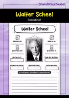 Vorschau - Arbeitsblätter - Steckbrief Bundeskanzler Walter Scheel - Deckblatt