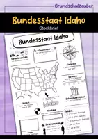 Vorschau - Arbeitsblätter - Steckbrief Idaho - USA Bundesstaat - Deckblatt