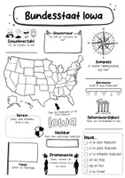 Vorschau - Arbeitsblätter - Steckbrief Iowa - USA Bundesstaat - Seite 1
