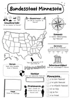 Vorschau - Arbeitsblätter - Steckbrief Minnesota - USA Bundesstaat - Seite 1