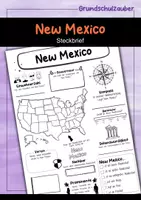 Vorschau - Arbeitsblätter - Steckbrief New Mexico - USA Bundesstaat - Deckblatt