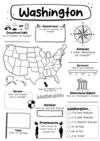 Vorschau - Arbeitsblätter - Steckbrief Washington - USA Bundesstaat - Seite 1