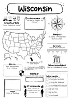Vorschau - Arbeitsblätter - Steckbrief Wisconsin - USA Bundesstaat - Seite 1