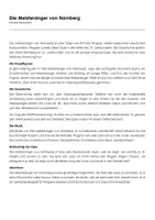 Vorschau - Arbeitsblätter - Die Oper Die Meistersinger von Nürnberg (Infotext und Übungen) - Deckblatt