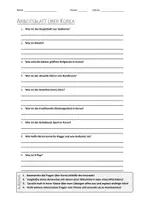 Vorschau - Arbeitsblätter - AB mit Fragen zum Thema "Korea" + Lösungsblatt + Mindmap + Infografik - Deckblatt