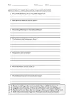 Vorschau - Arbeitsblätter - Lernplakat + AB mit Fragen zum Thema "menschlicher Körper" + Lösungsblatt + Infografik - Seite 1