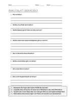 Vorschau - Arbeitsblätter - AB mit Fragen zum Thema "Košice" + Lösungsblatt - Deckblatt