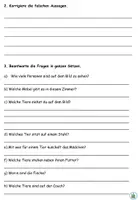 Vorschau - Arbeitsblätter - Bildbeschreibung "Unser kleiner Zoo" Haustiere - dreifach differenziert - DaZ / DaF / Deutsch - Seite 2