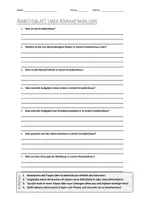 Vorschau - Arbeitsblätter - AB mit Fragen zum Thema "Krankenhaus" + Lösungsblatt + Infografik - Deckblatt