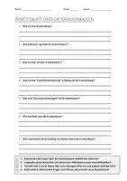 Vorschau - Arbeitsblätter - AB mit Fragen zum Thema "Krankenkasse" + Lösungsblatt + Infografiken - Deckblatt