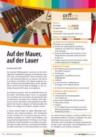Vorschau - Stundenentwürfe - Auf der Mauer, auf der Lauer - Orff, leicht gemacht - Zwei Melodiefassungen - Deckblatt