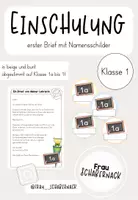 Vorschau - Anderer Materialtyp - Einschulung: Der erste Brief & Namensschilder - Deckblatt