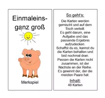 Vorschau - Spiele - Merkspiel ganz großes Einmaleins - Deckblatt