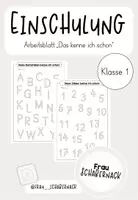 Vorschau - Arbeitsblätter - Einschulung: Diese Buchstaben/Zahlen kenne ich schon - Arbeitsblätter - Deckblatt
