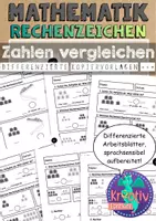 Vorschau - Arbeitsblätter - Zahlen Vergleichen - größer, kleiner, gleich Arbeitsblätter - Deckblatt