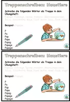 Aperçu - Cartes d'exercices - Lettres d'escalier "animaux domestiques" allemand - Page de couverture
