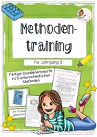Vorschau - Stundenentwürfe - Methodentraining (für Klasse 3) - Deckblatt