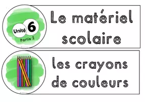 Vorschau - Präsentationen/Tafelbilder - Français: Tafelbilder / Plakate (Wortschatz Schulmaterial) Unité 6 - Seite 2