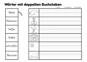 Vorschau - Arbeitsblätter - Deutsch - Rechtschreibung: doppelte Konsonanten - Seite 3