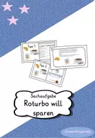 Vorschau - Fördermaterial/Inklusion - Sachaufgabe Roturbo will Geld sparen + Tippkarten - Deckblatt