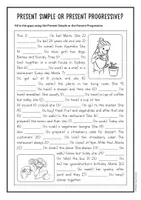 Vista previa - Hojas de trabajo - Present Simple and Present Progressive: worksheet (inglés) - página 3