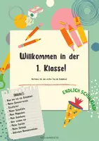 Vorschau - Arbeitsblätter - Willkommen in der 1.Klasse | Heftchen zur Einschulung 🎈 - Deckblatt