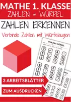 Vorschau - Arbeitsblätter - Zahlen & Würfelaugen - Mathe 1. Klasse - Zahlen erkennen (Übung) - Deckblatt