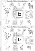 Vorschau - Arbeitsblätter - Buchstabenheft tz | Buchstabeneinführung | Anfangsunterricht | Deutsch Klasse 1 - Seite 2
