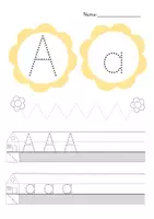 Vorschau - Arbeitsblätter - Blumiges Buchstaben schreiben A-Z - Seite 3