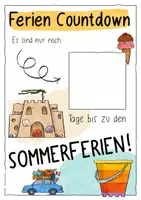 Vorschau - Mal- und Bastelvorlagen - Sommerferien / Ferien - Post-It Countdown - Seite 2
