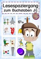 Vorschau - Arbeitsblätter - Lesespaziergang J - Deckblatt