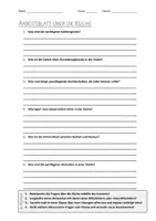 Vorschau - Arbeitsblätter - AB mit Fragen zum Thema "Küche" + Lösungsblatt + Infografik - Deckblatt