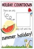 Vorschau - Mal- und Bastelvorlagen - Summer Holiday / Vacation Countdowns (Englischunterricht) - Seite 3