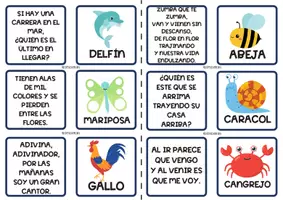 Vista previa - Juegos / Gamificación - JUEGO DE ADIVINANZAS SOBRE ANIMALES - página 3