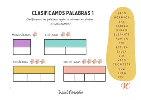 Vista previa - Hojas de trabajo - ACTIVIDADES DE CLASIFICACIÓN DE LAS PALABRAS - página 2