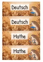 Vorschau - Mal- und Bastelvorlagen - Igelklasse - Tagestransparenz (Stundenplan) - Seite 2