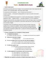 Aperçu - Feuilles d'exercices - Compréhension écrite : « Accident de la route » (FLE A2) - Page 3