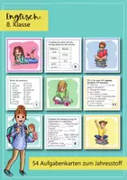 Vorschau - Fördermaterial/Inklusion - Englisch – 8. Klasse: 54 Aufgabenkarten zum Jahresstoff - Seite 2